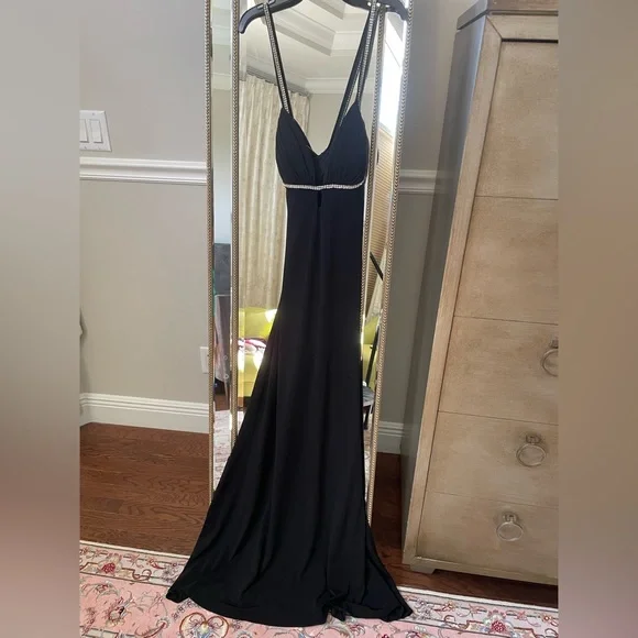 Betsy and Adam by Linda Fernell black mermaid dress